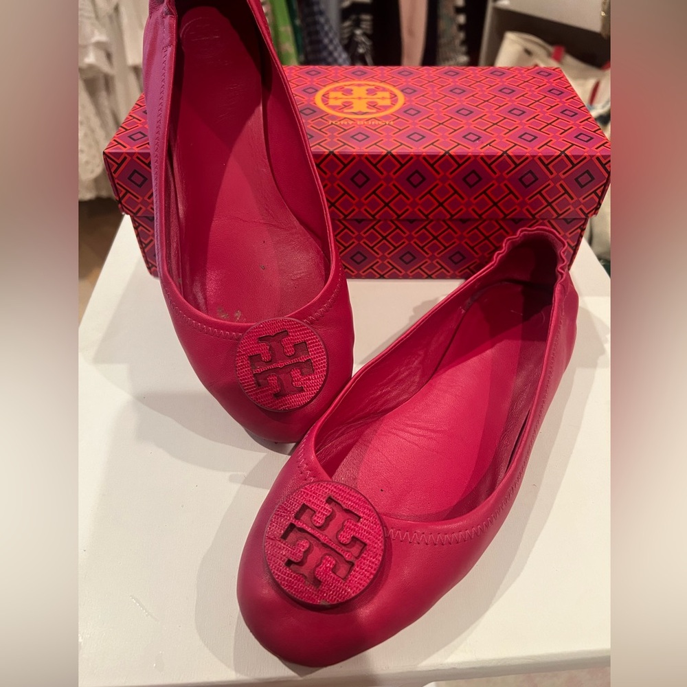 Tory Burch Minnie Travel Ballet. Size 10